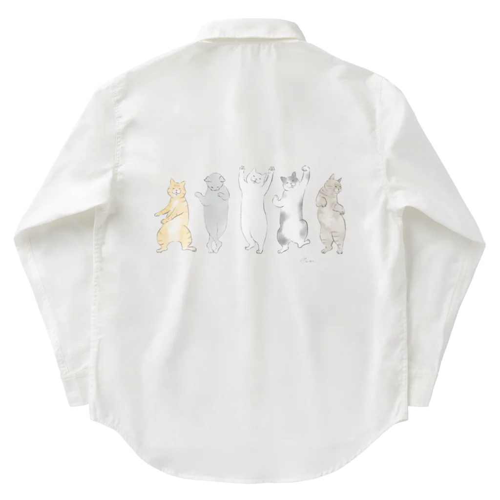 chi-bitの猫のダンス Work Shirt