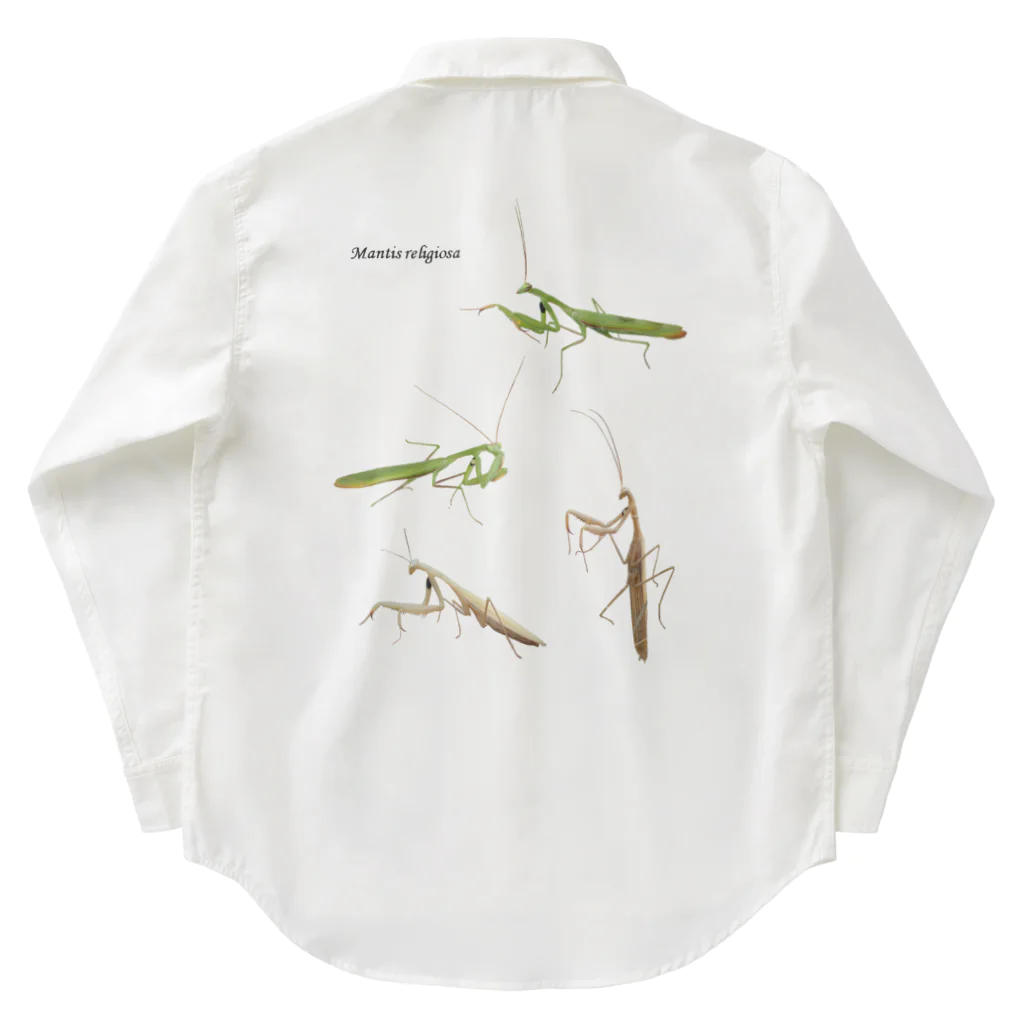 L_arctoaのウスバカマキリ（背景透過ver） Work Shirt