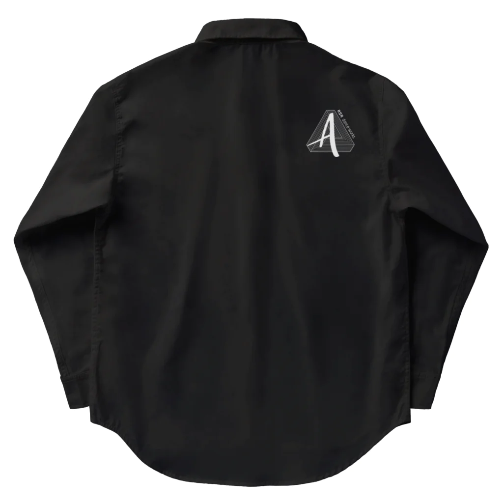 ASA DANCE WORKSの肩裏・左腕(White LOGO) Work Shirt