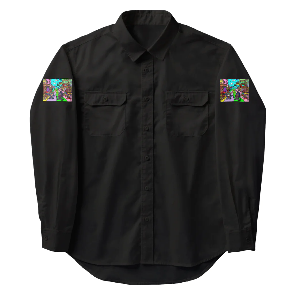 Ａ’ｚｗｏｒｋＳの宇宙人類皆兄弟 HORIZONTAL Work Shirt