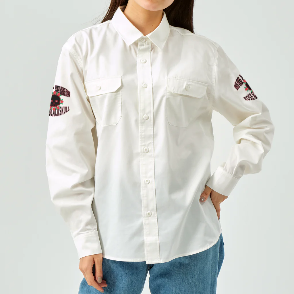 Ａ’ｚｗｏｒｋＳの薔薇と髑髏(両面プリント) Work Shirt