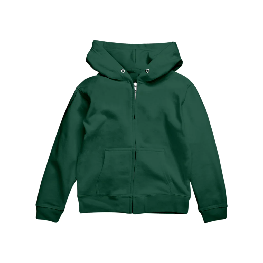 キッズサイズ　わんぱくぽめる堂のキッズサイズ　バックプリント　POMEぶ EX 近すぎるポメラニアン02 Zip Hoodie