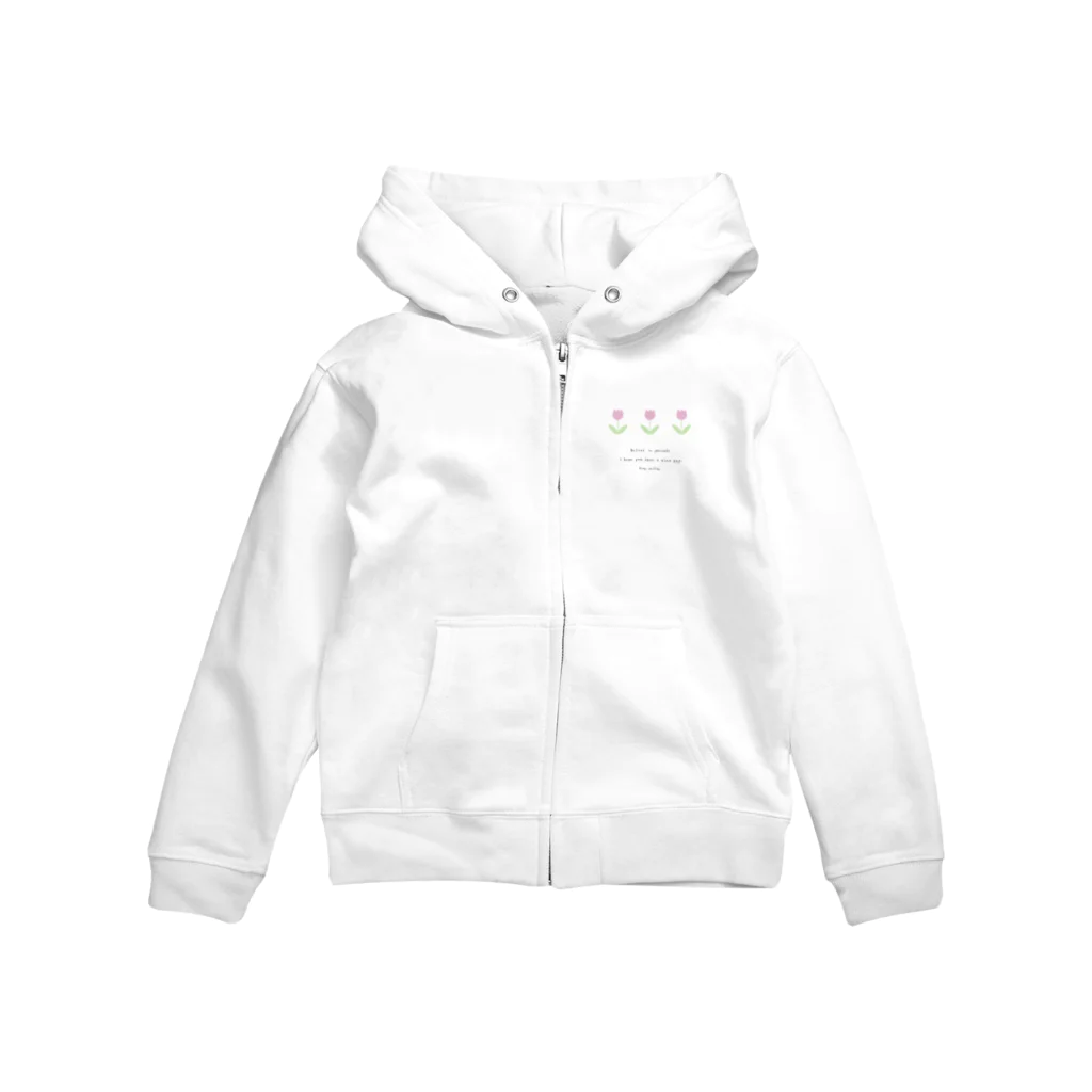 rilybiiの並んだチューリップ . Zip Hoodie