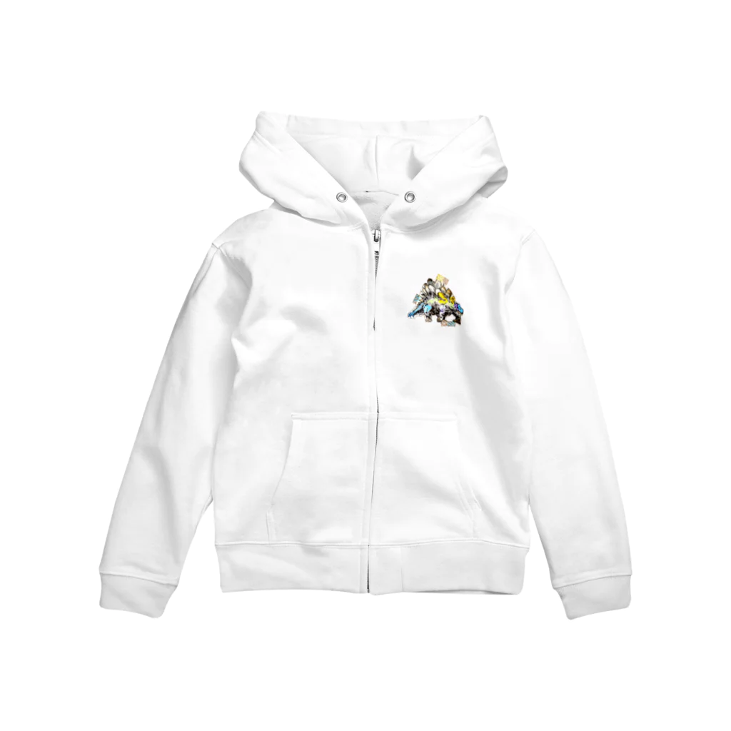 CrintryPriffoiMuriffoiのステゴサウルス Zip Hoodie