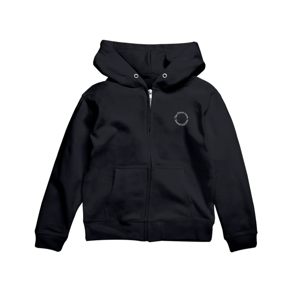 サウンドキッチンのもじだけ白抜きロゴ Zip Hoodie