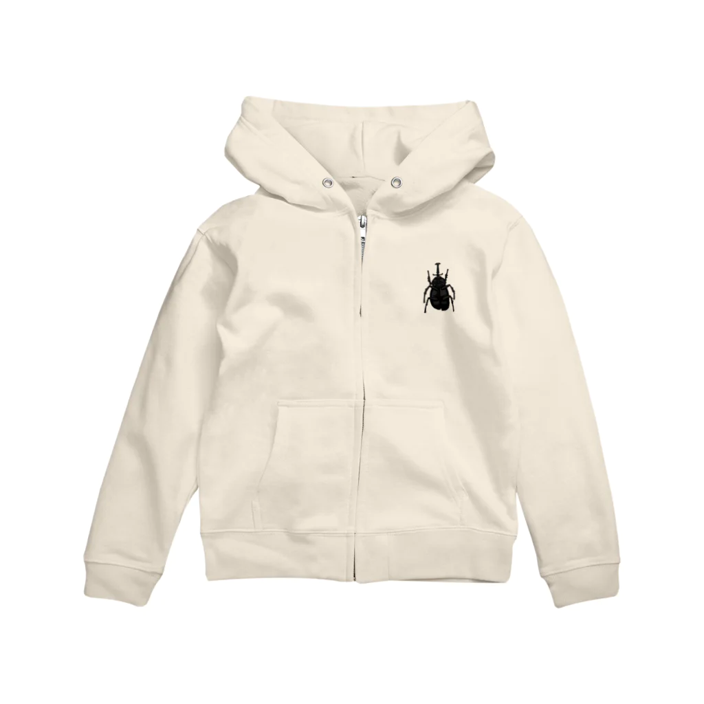 サークル煮え湯のカブトムシ Zip Hoodie