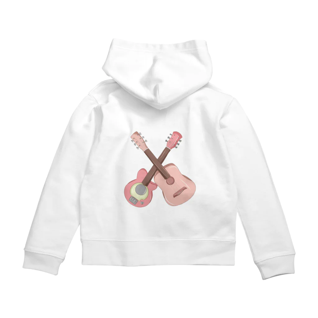 ボストンテリアさくらのりこちゃんギター Zip Hoodie