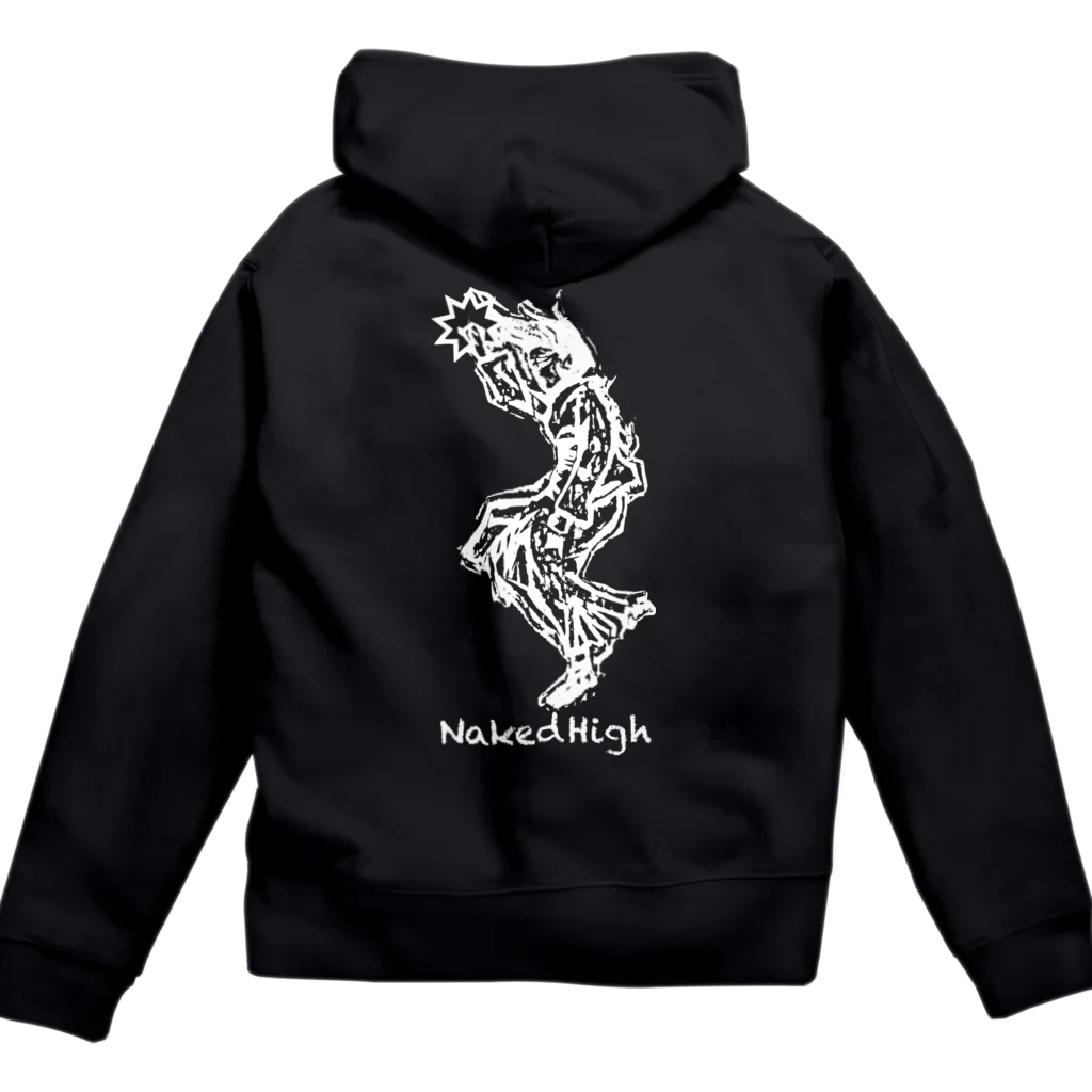 NakedHighのKIMONO GIRL　W_Back Zip Hoodie