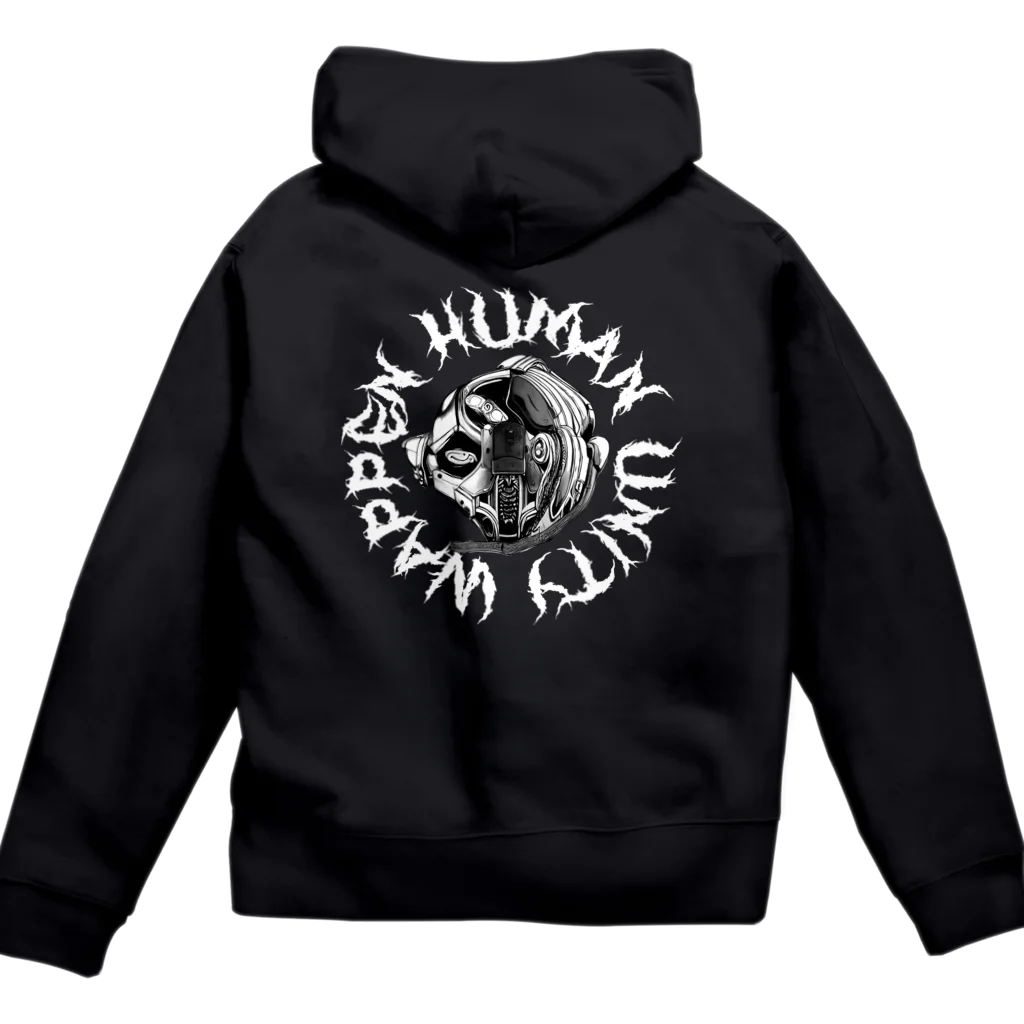 Wappen Human UnityのPunks  Wappen Human 02 :Cyborg Edition Zip Hoodie