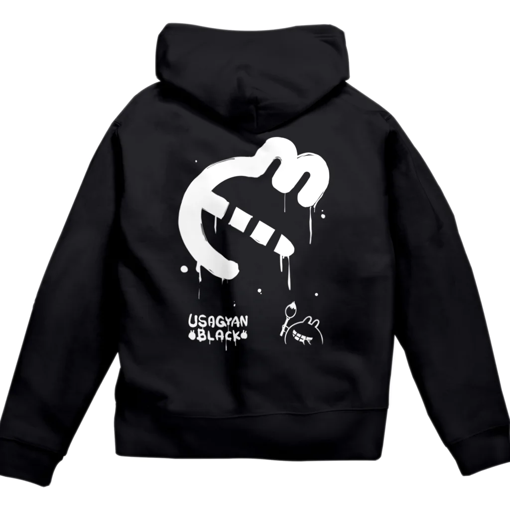 Illustrator JAIBON アパレルグッズのペイントうさぎゃん Zip Hoodie