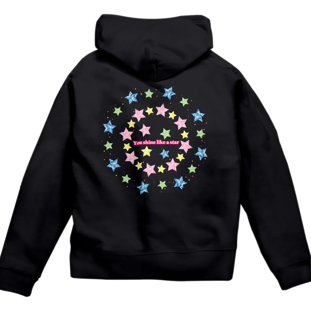 clarice-designのYou shine like a star Zip Hoodie