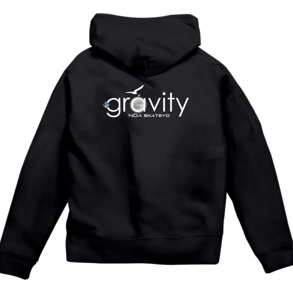 Sk8ersLoungeのGravityWhitelogo　ver2 Zip Hoodie