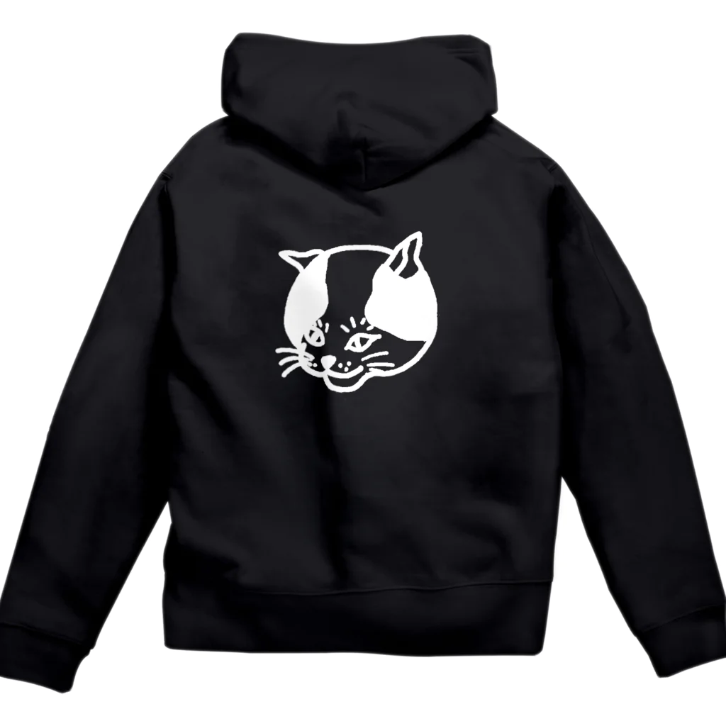 けい房のちょいワルねこ　白線 Zip Hoodie