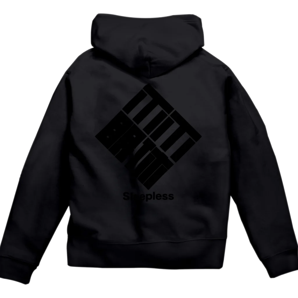 Aki Productionの不眠不休 Zip Hoodie