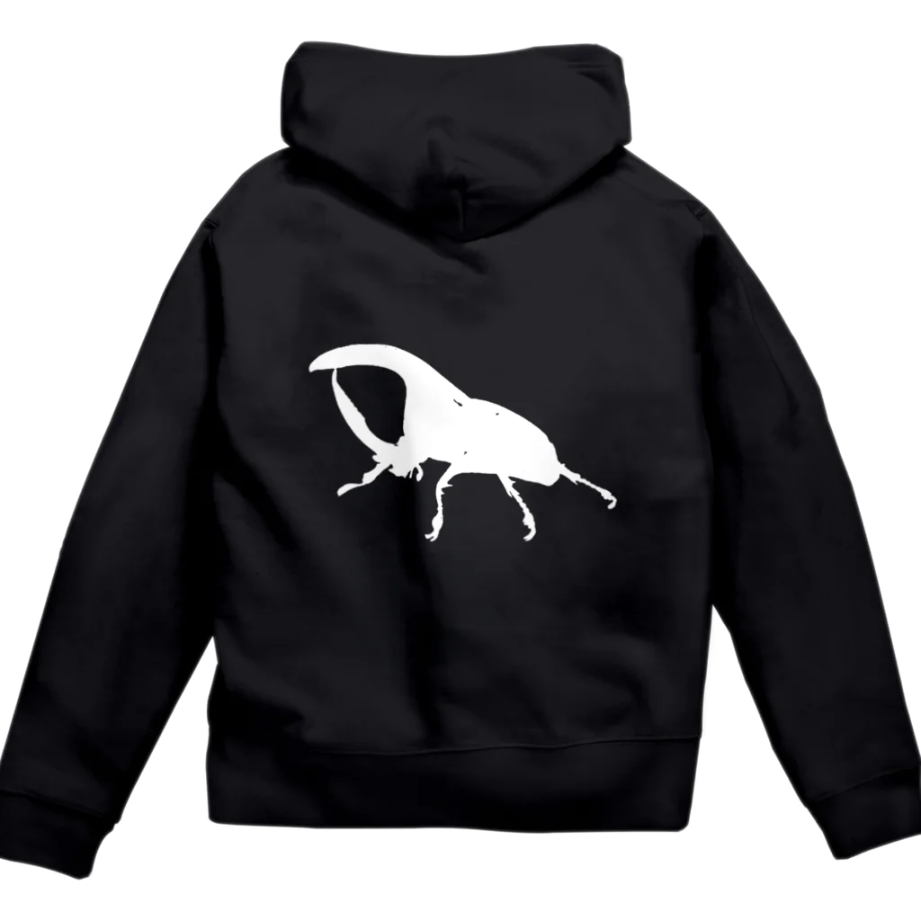 Beejouxのサタンオオカブト最高カッコいい！(ホワイトデザイン) Zip Hoodie