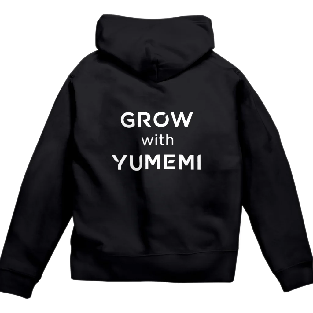 YUMEMIのYUMEMI ロゴ（白） Zip Hoodie