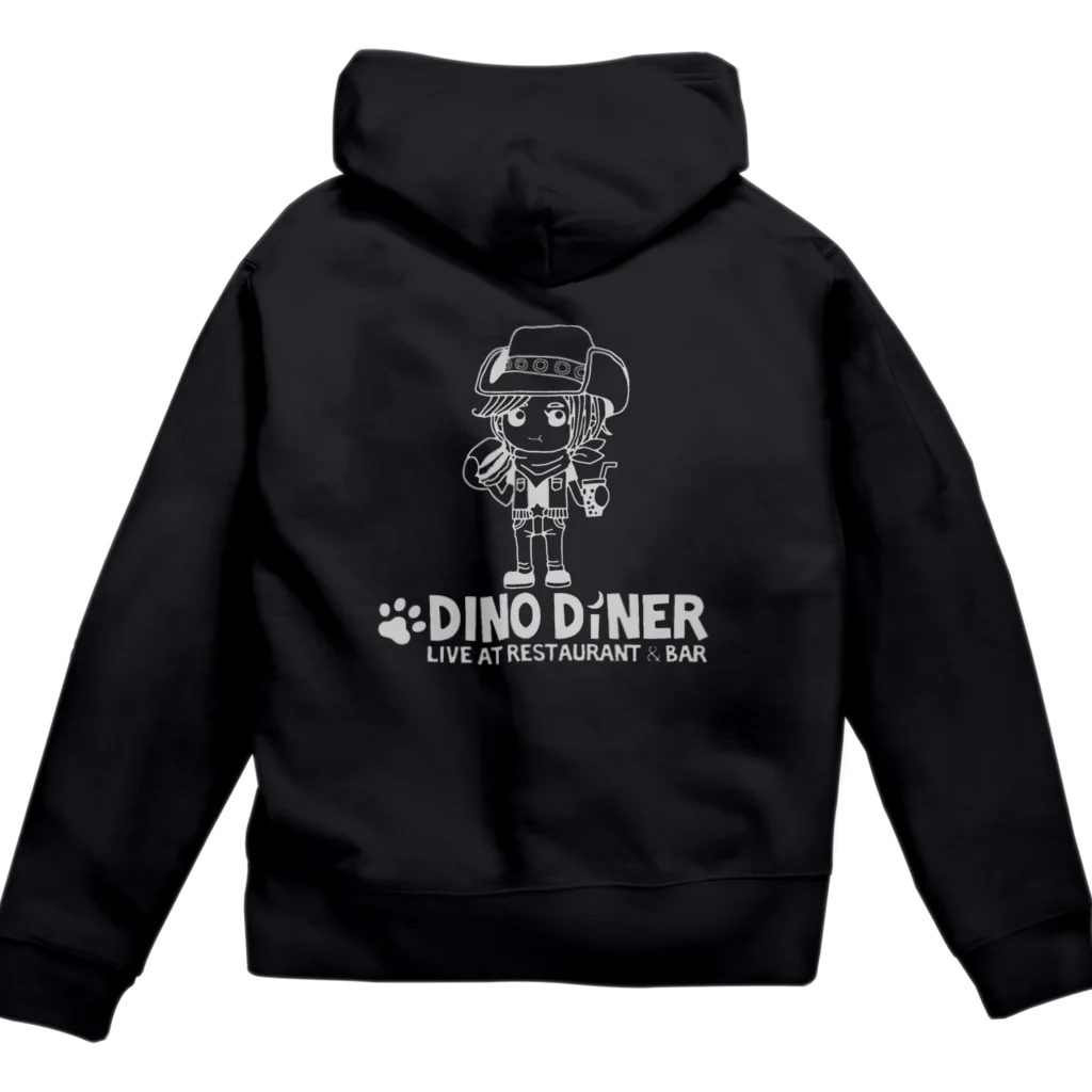 DINO DINERのアケミちゃんロゴ Zip Hoodie