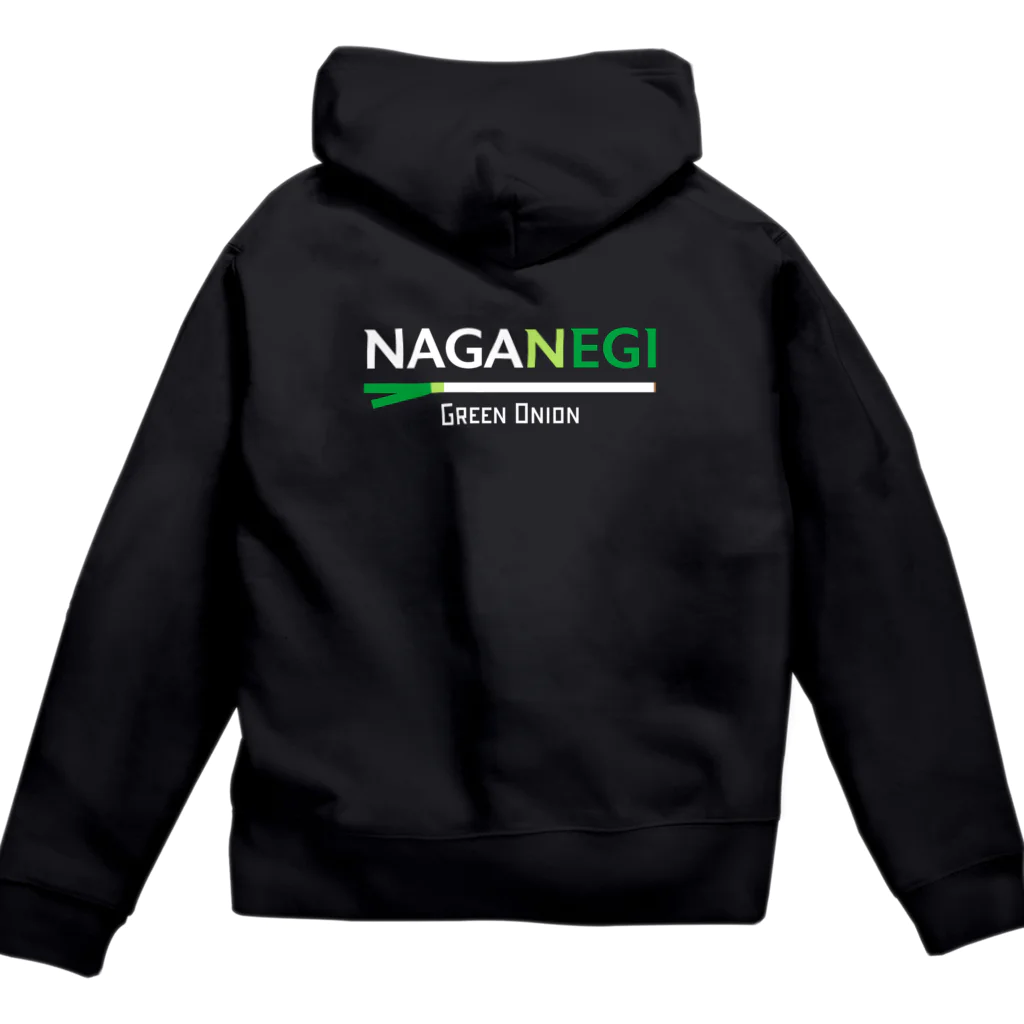 【予告】第２弾！#SUZURIのTシャツセール開催！！！★kg_shopの[★バック] NAGANEGI Zip Hoodie