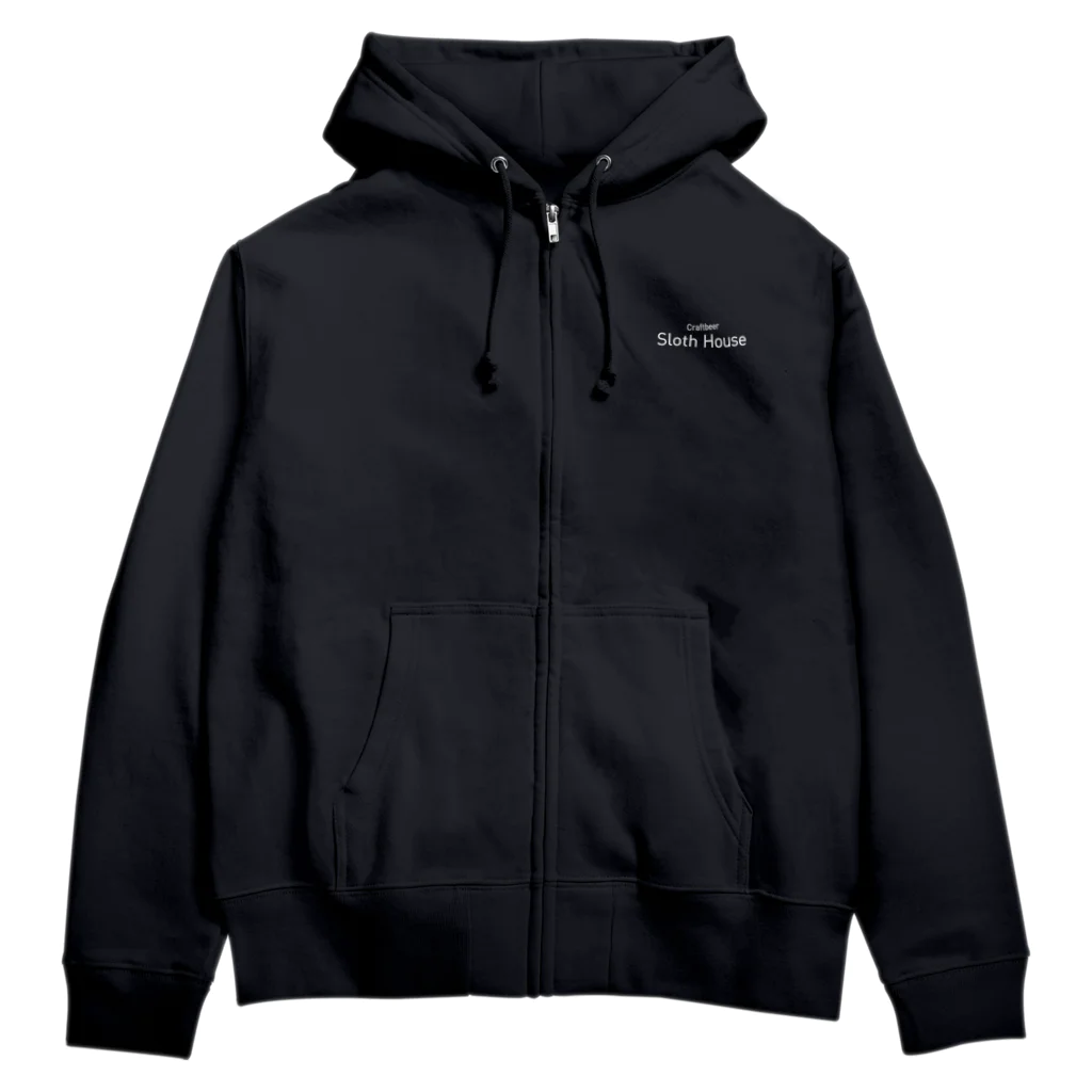 Craftbeer Sloth Houseの白ケモちゃん Zip Hoodie