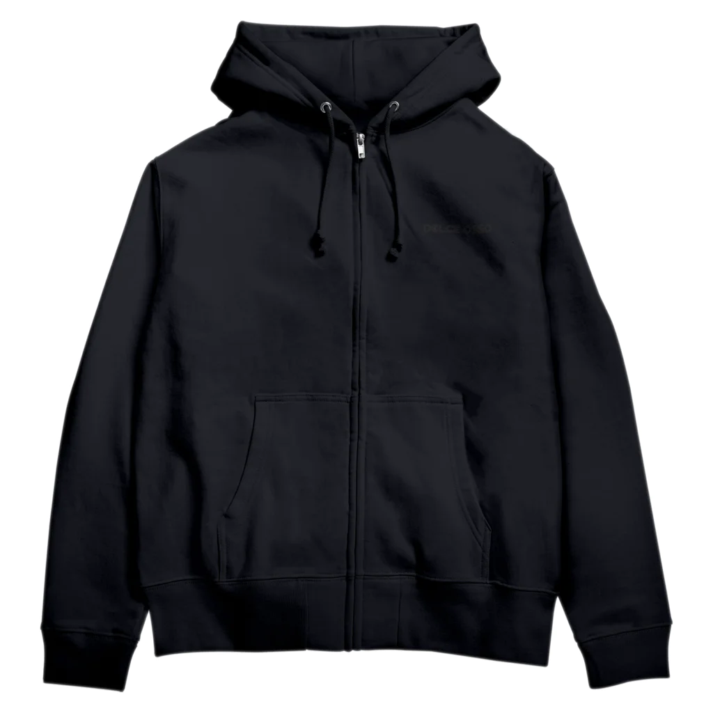 DOLCEOSSOのDOLCE OSSO ”ドルチェ オッソ" アッシュブラック Zip Hoodie