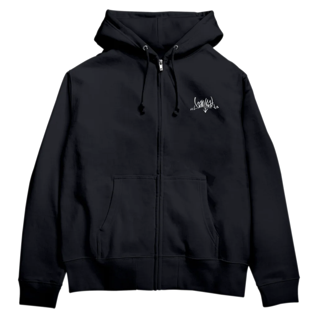 はるねこのお店のはるねこジップパーカー(白文字) Zip Hoodie