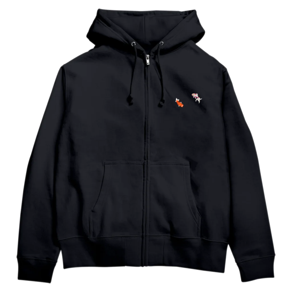 藤錦 庭園魚店の藤錦　オリT Zip Hoodie