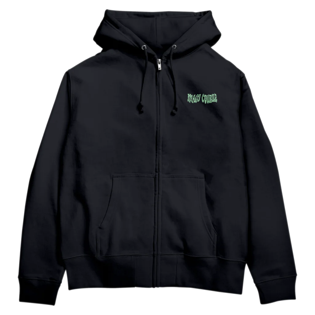 nidan-illustrationの“MAGI COURIER” green #2 Zip Hoodie