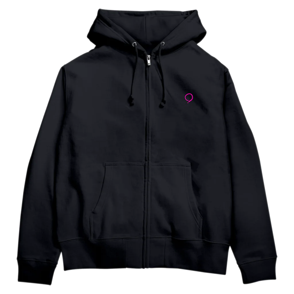 ふぁいの店のまるっと　ディープピンク Zip Hoodie