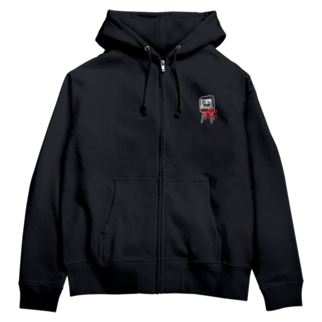 DieodeDesign2022のメディアウイルスくん Zip Hoodie