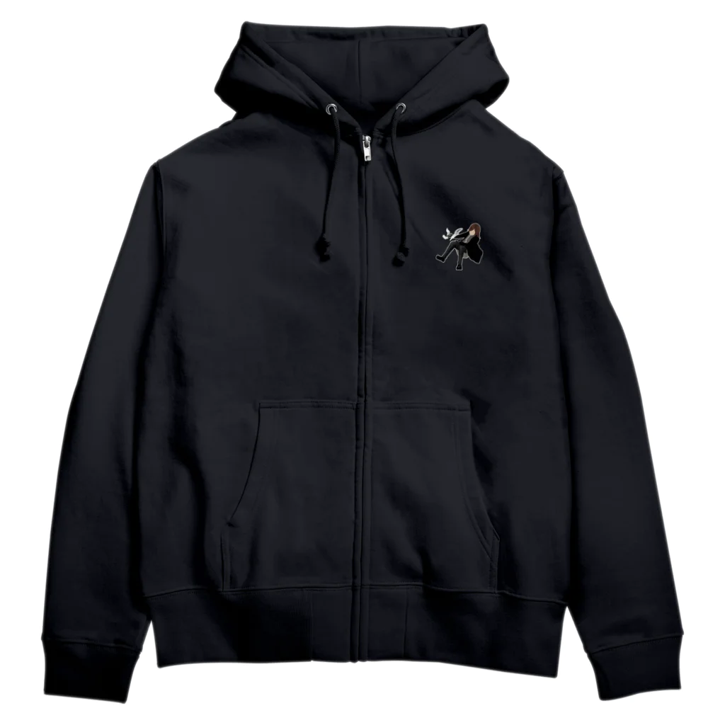 SAIKA.iのAngelo黒 Zip Hoodie