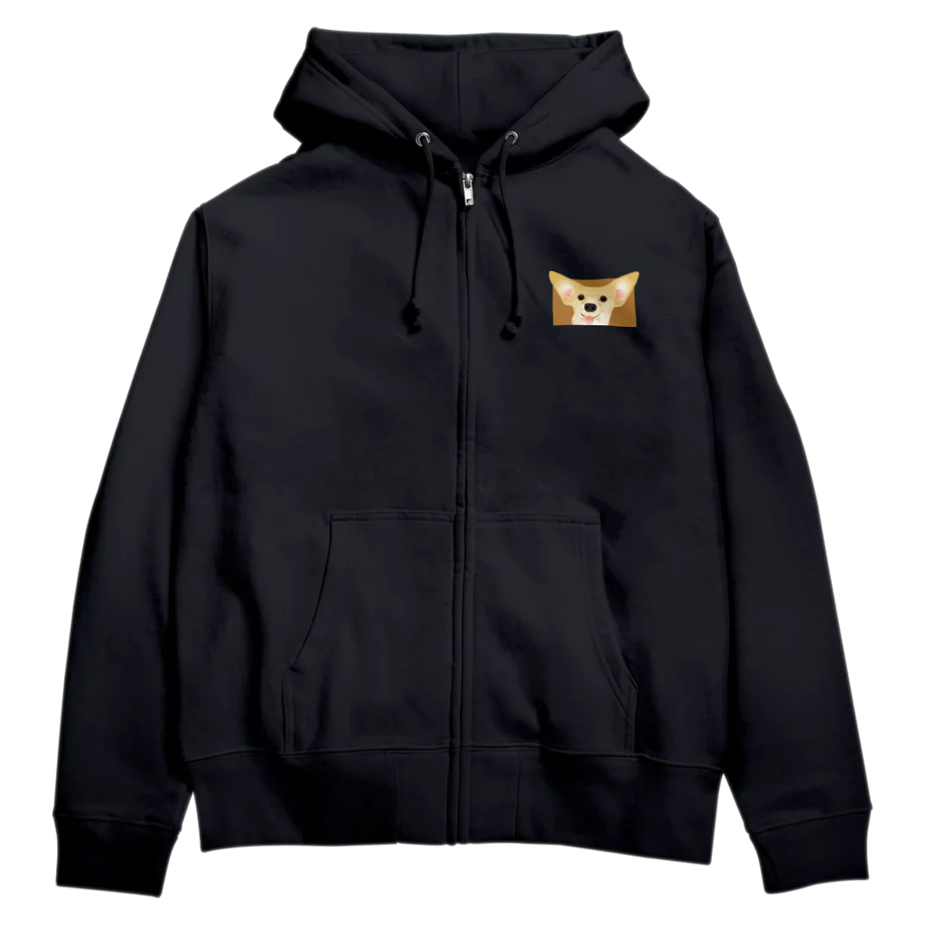 まみおデザインのコーギーくん Zip Hoodie