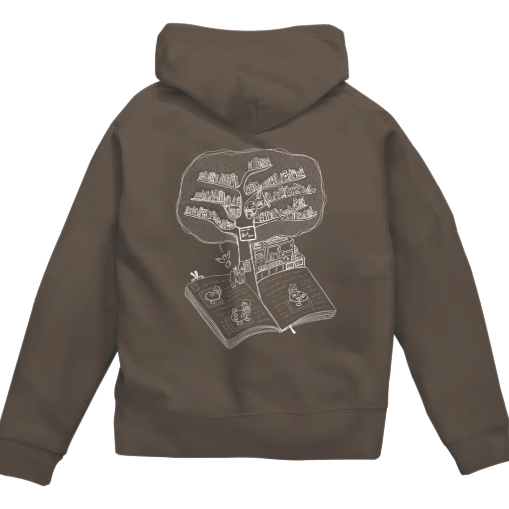 籠之屋雑貨のブックカフェ「本の木」へようこそ。 Zip Hoodie