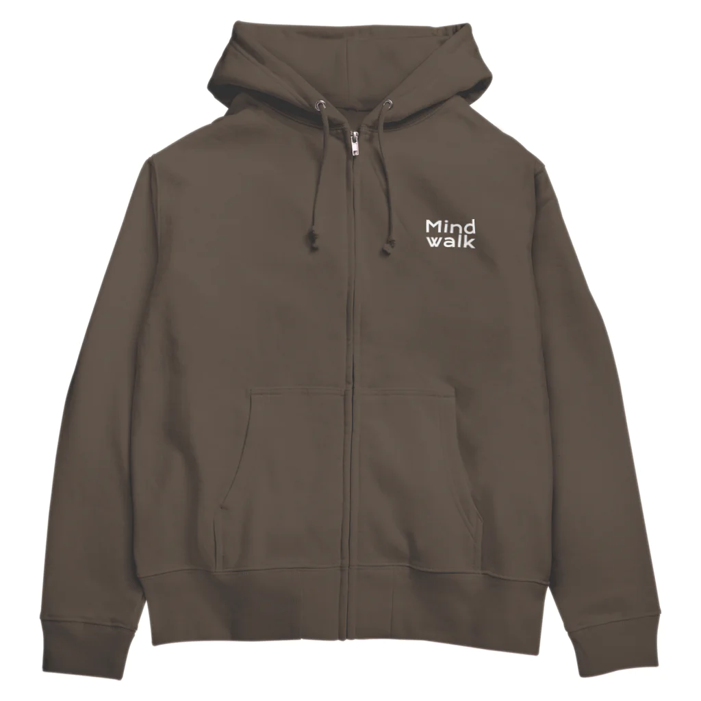 クエストグッズストアの詰めチャレ白字彩色なし Zip Hoodie