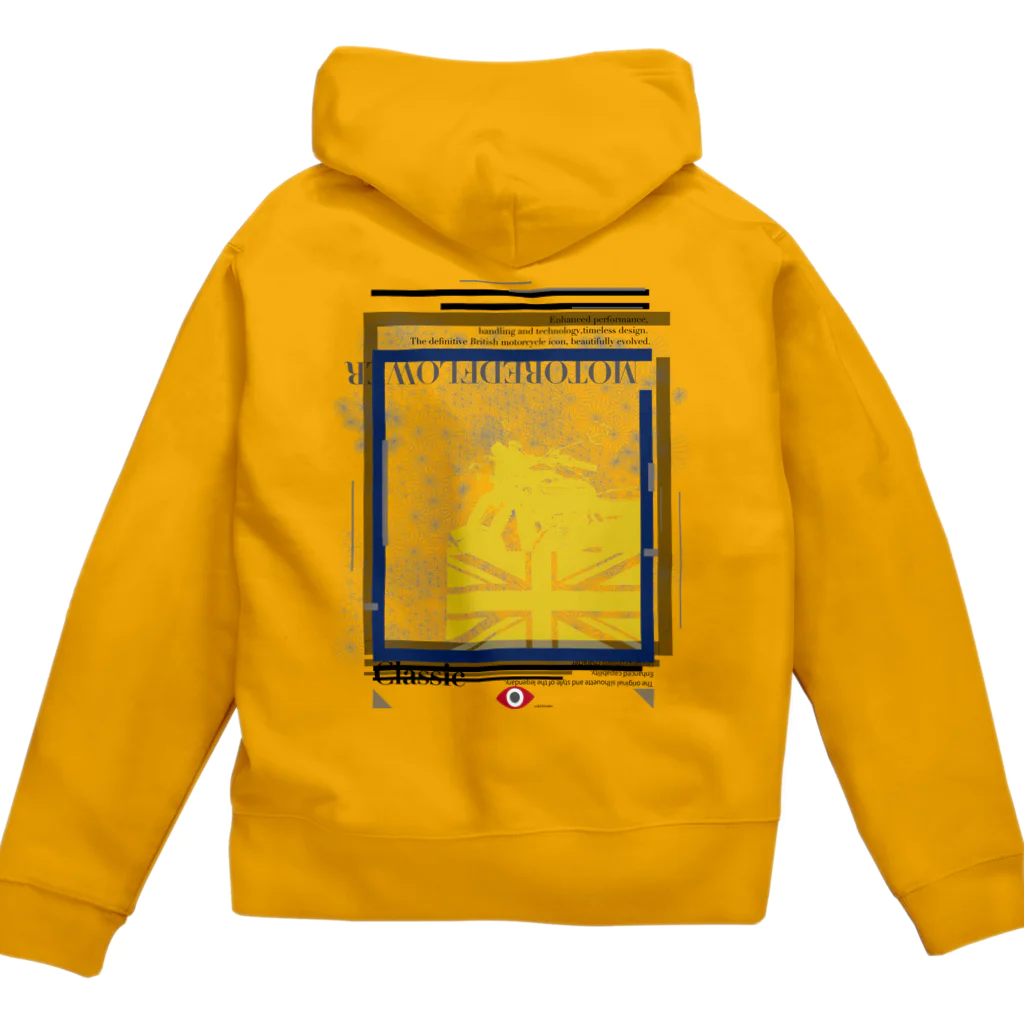 SOKICHISAITOのMORTORED WIRE FLOWER #backprint #yellowrogo  Zip Hoodie