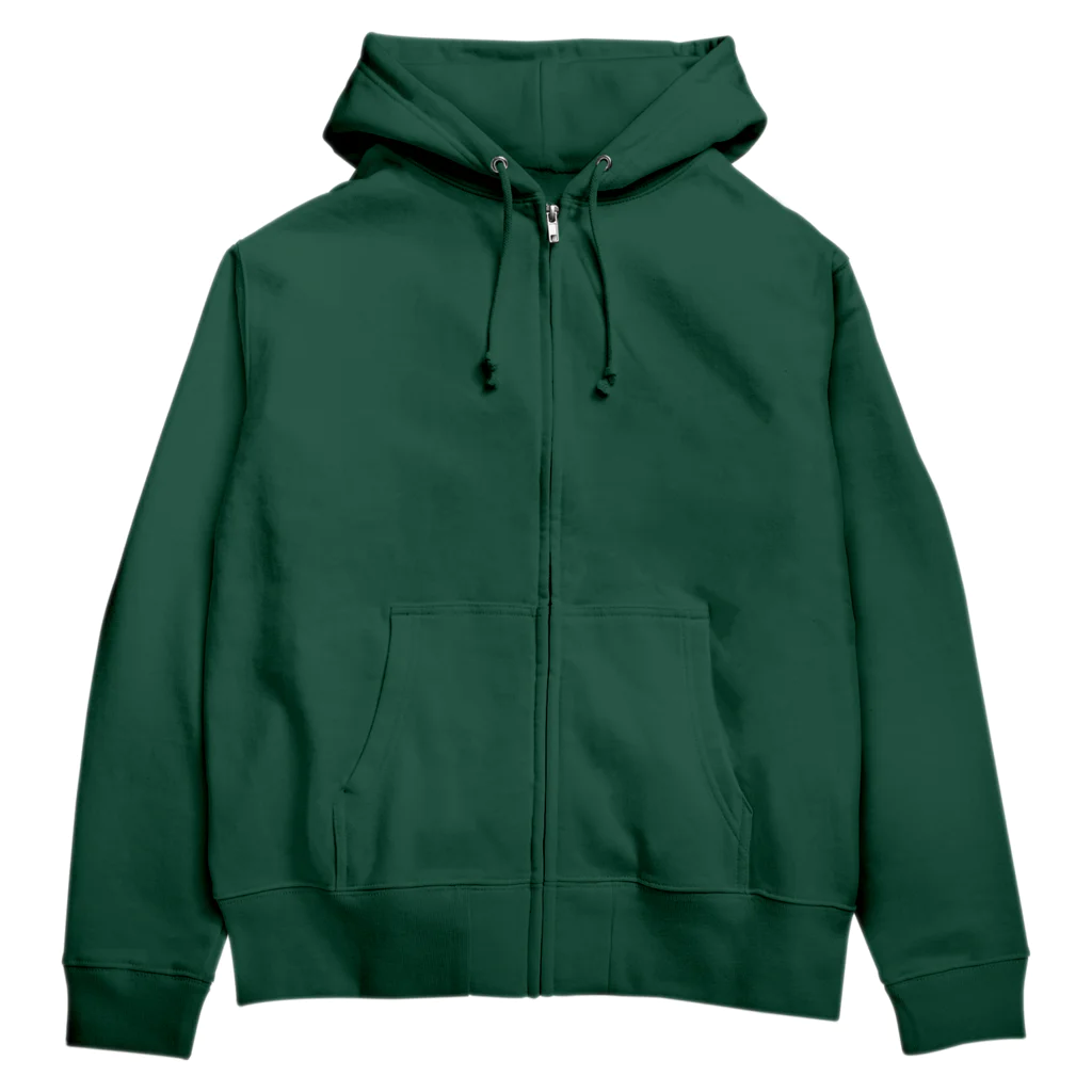 猫T屋のIT系猫 ・バッチ処理だ / ジップパーカー(背面プリント) Zip Hoodie