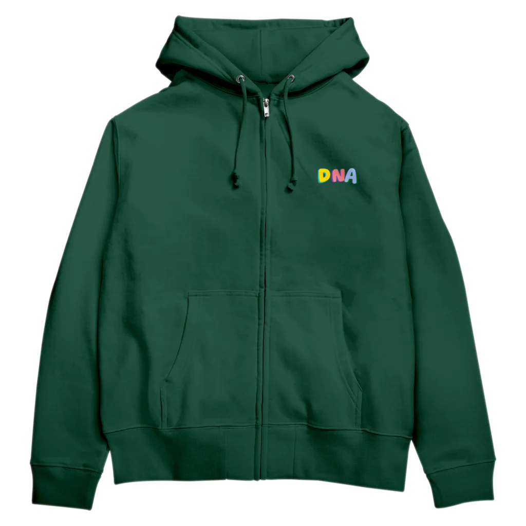 🍎デグーと服と雑貨屋さん🍏の💙💛DNA💚💜  dna 英文字グッズ Zip Hoodie