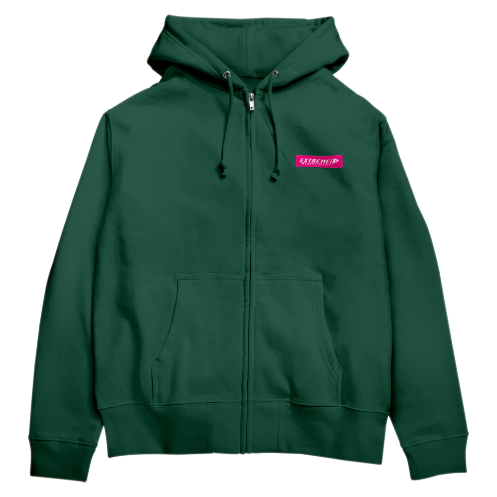 ドッグライフプランはしもとのドッグスポーツ・エクストリームロゴ（横長） Zip Hoodie