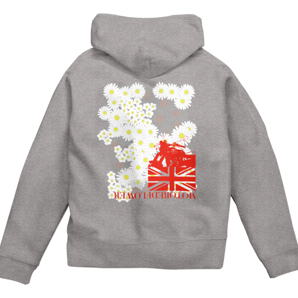 SOKICHISAITOのMOTOREDFLOWER ShiroiHana REDROGO Zip Hoodie