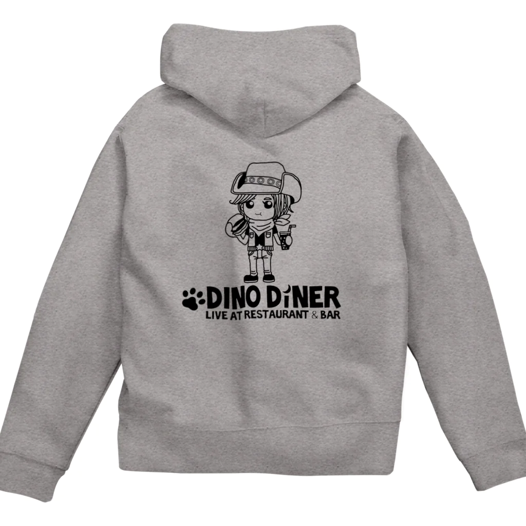 DINO DINERのアケミちゃんロゴ Zip Hoodie