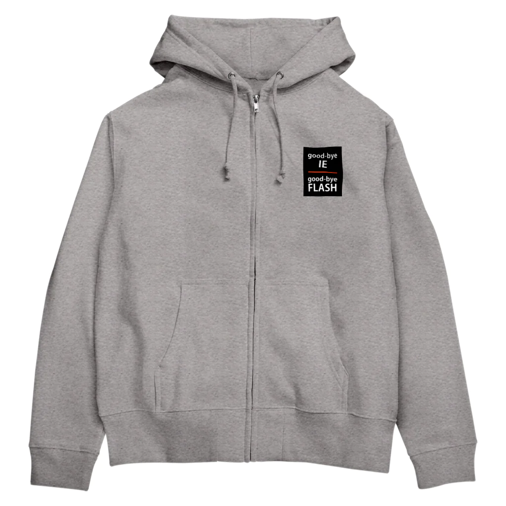 Slow Creative Shopのgood-bye IE good-bye FLASH Zip Hoodie