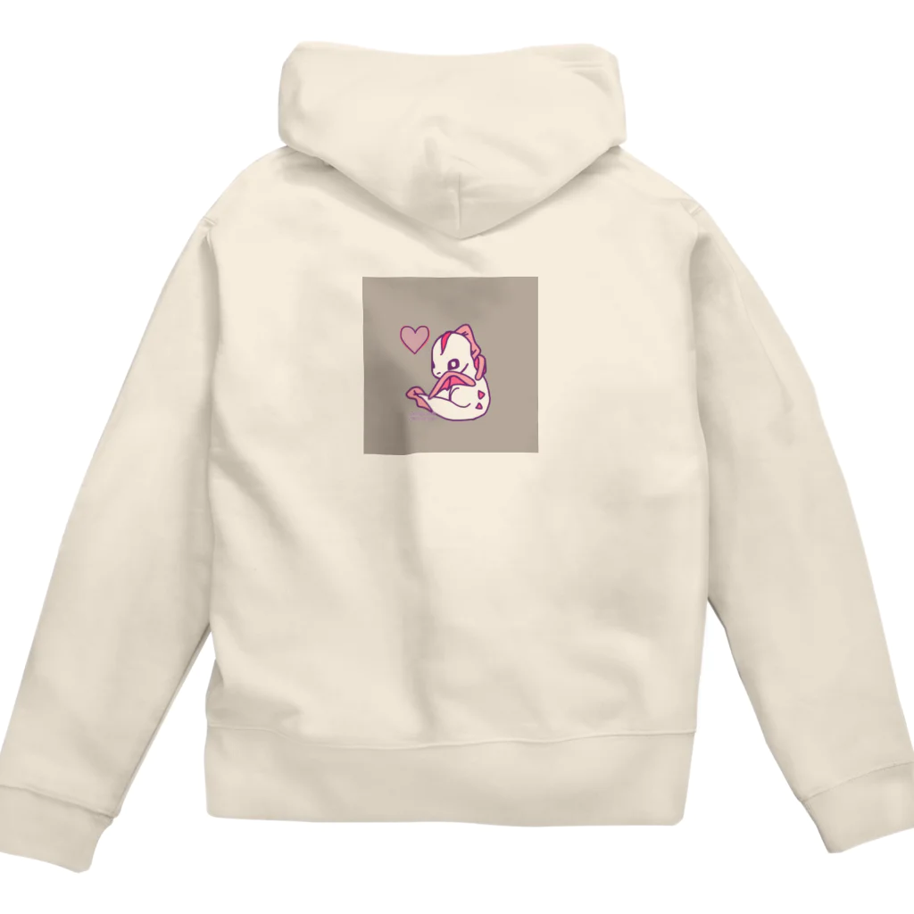 ドラゴンとダイナソーの【恥ずかしがり屋のドラゴン】 Zip Hoodie