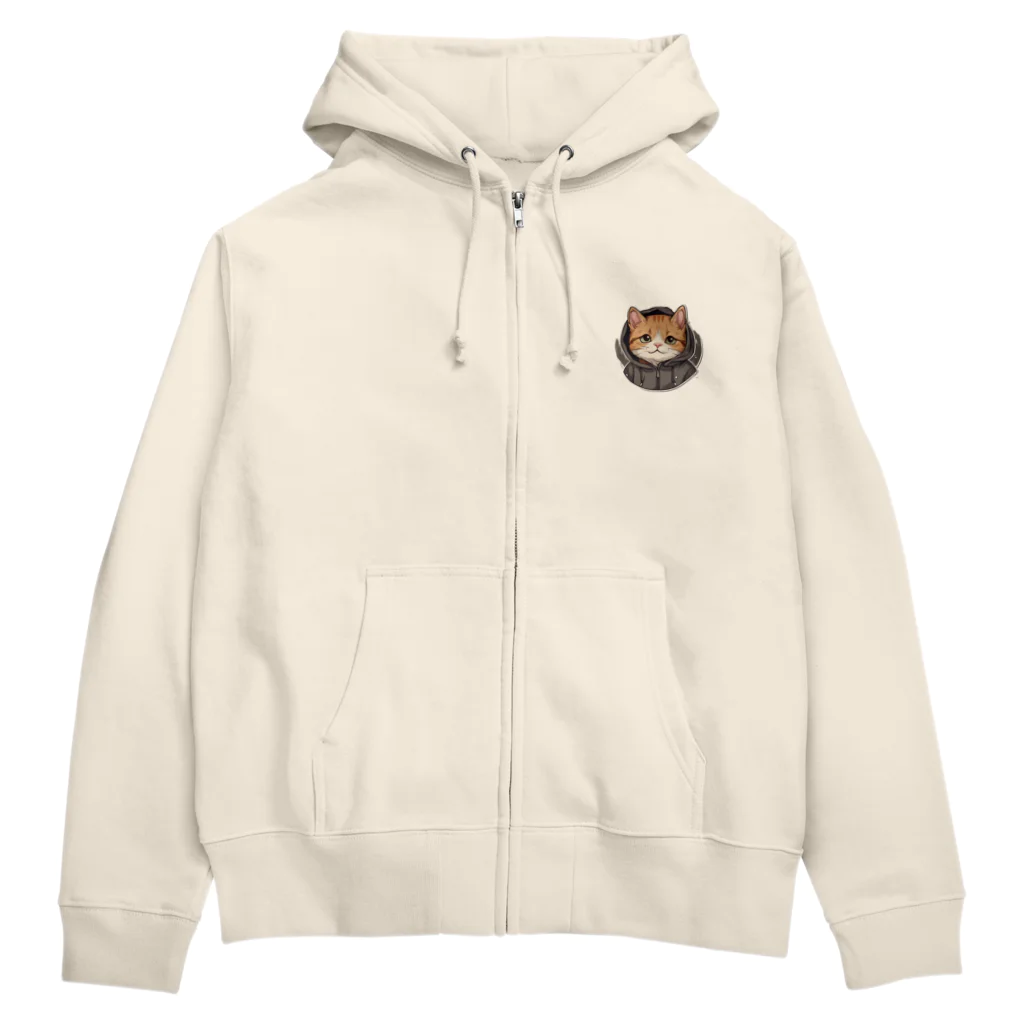 morohey_shopのエマ【TEAM キャット フード】ステッカー80×80、パーカー各種 Zip Hoodie