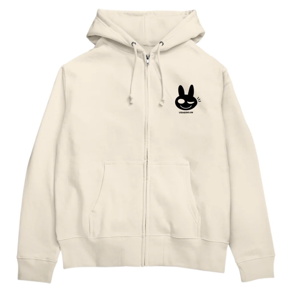 brakichiのUSAGISEIJIN-WINK T-Shirts Zip Hoodie