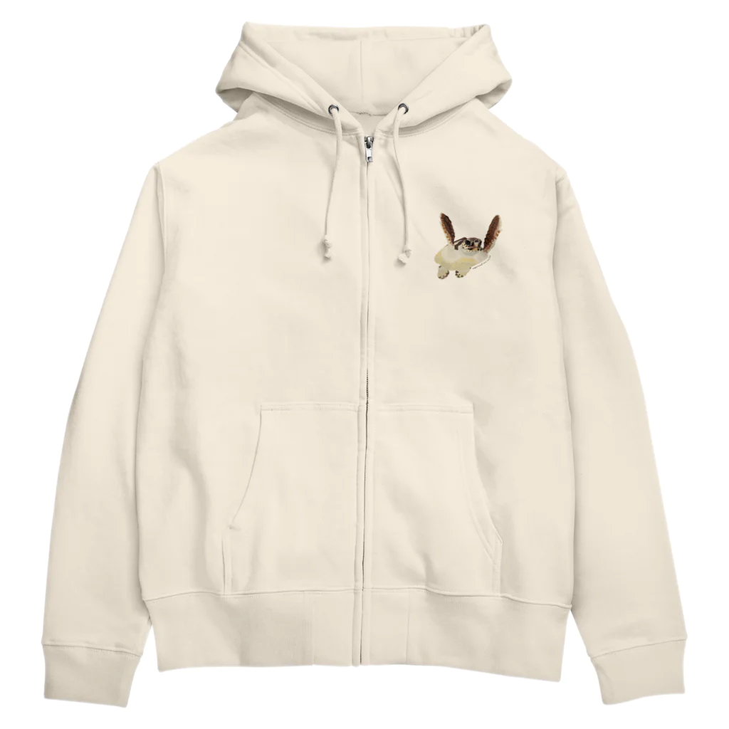 カメの歩みのアカウミガメ Zip Hoodie