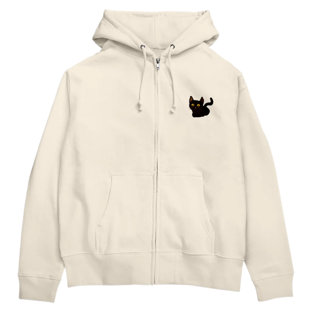 K(ケイ)@お仕事募集中のくろねこイラスト Zip Hoodie