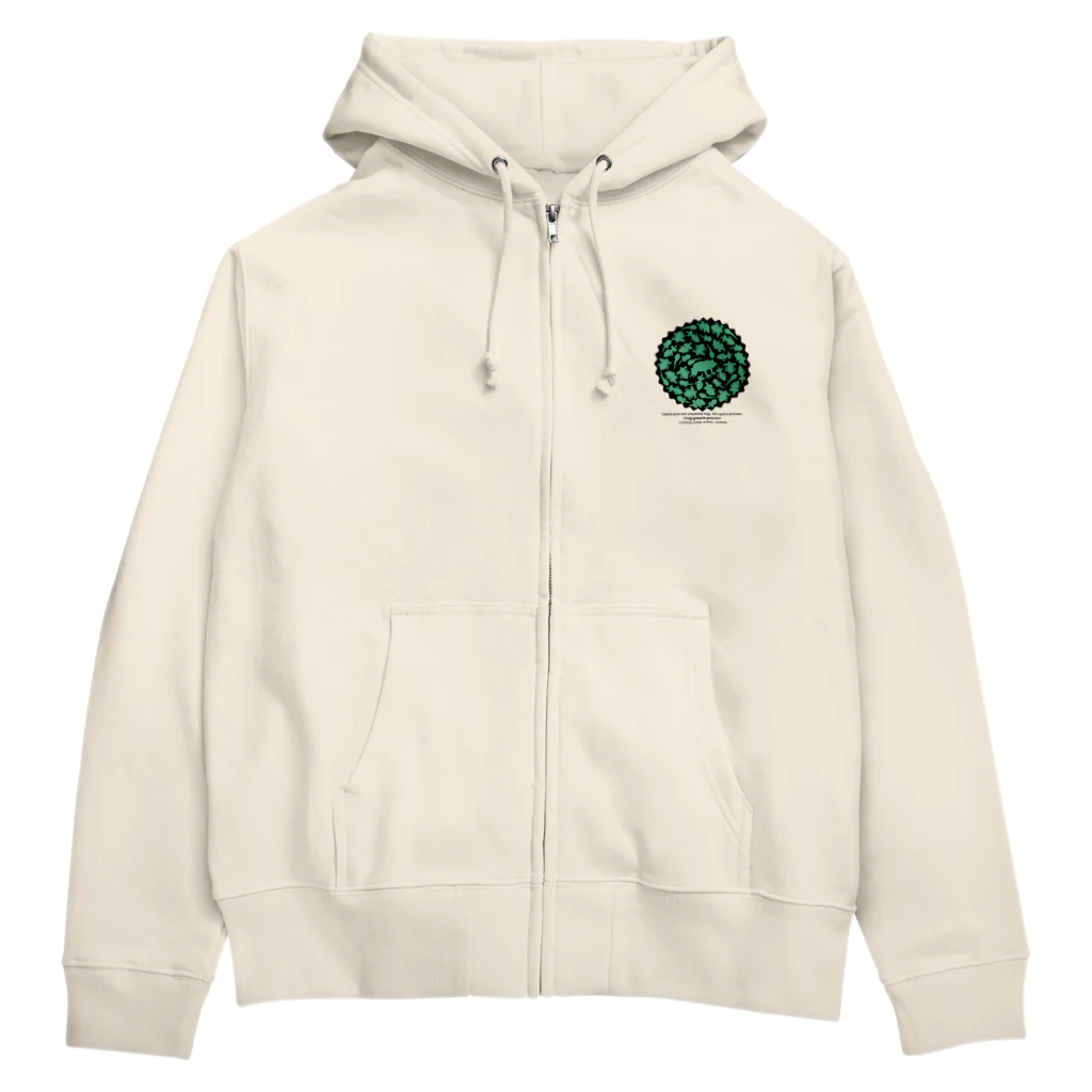 佐助屋本舗のカエル成長過程柄 Zip Hoodie