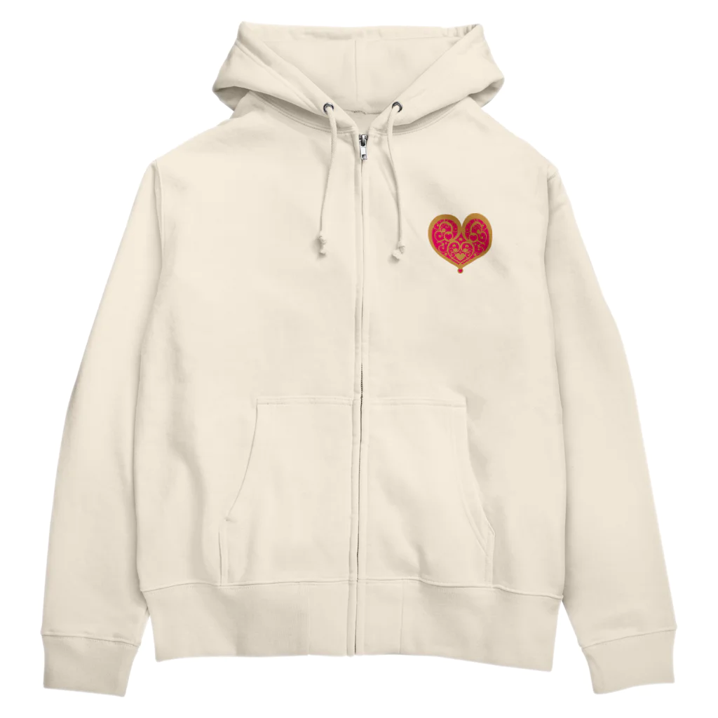 NanaN-CreeR de-RCのオリエンタル風ハート Zip Hoodie