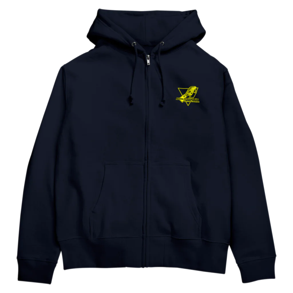 フィッシングサロン心斎橋ONLINEのアロハクランクベイツ（イエローベース） Zip Hoodie