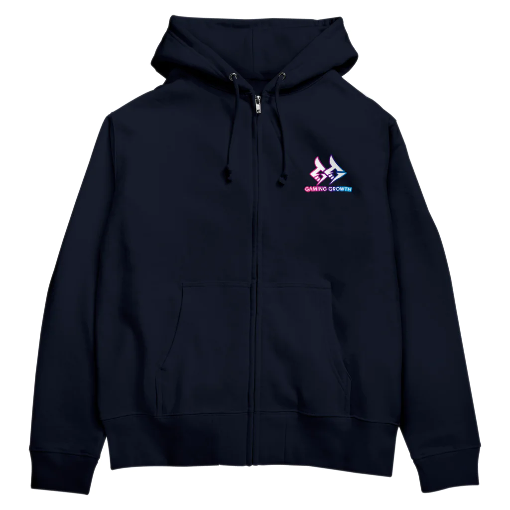 土屋李央のGaming BASE 番組グッズSHOPのGaming Growth ジップアップパーカー（ロゴカラーver） Zip Hoodie