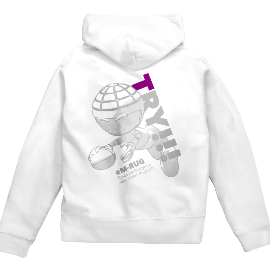 ［ラグビー専門］ラグビティーショップ［eM-Rug］のエムラグ2022オータム_パーカー_トライ！ Zip Hoodie